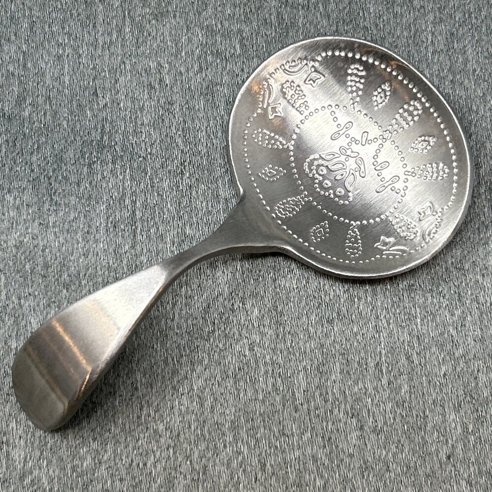 Norpro 18/10 Stainless Steel Tea Bag Resting Spoon Fancy Engraved Pattern MCM